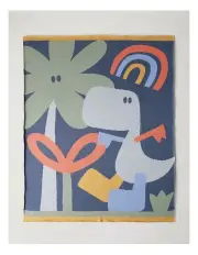 [Jack & Milly] Rainbow Dino Knitted Blanket in Navy