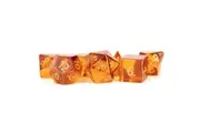 MDG Engraved Zircon Glass Birthstone Dice - Nov Citrine