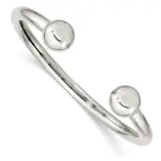 .925 Sterling Silver Children's 2.5mm Baby Bangle Kid's Bracelet 5"
