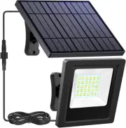 Solar Flood Lights,Cool White Waterproof Dusk to Dawn Security for Yard Garage