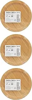 [IKEA] 365+ Round Bamboo Lid with Seal, 14 Centimetres, Withstands 100°C - Set of 3
