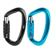 QUALITY Locking Aluminium Carabiner Clip Clasp Hook Key Ring Camping Carabinar