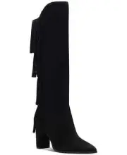 I.N.C. International Concepts Women's Black Yomesa Fringe Boots - 7.5 - Black