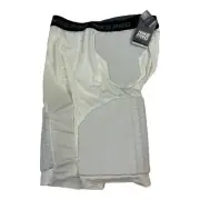 Nike Pro Compression Padded Shorts Men's Size 2XL White Black 373511-100 New