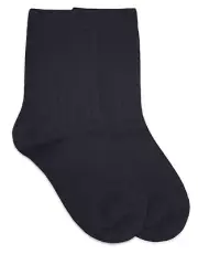 NEW Jefferies Socks Kids' Cotton Ribbed Uniform Crew Socks Navy 1158 SIZE 9-1