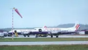 Aberdeen Airport - British World Vickers Viscount - postcard