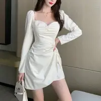 在飛比找momo購物網優惠-【派對樂木婚禮La Morongo Dress】韓國名媛長袖