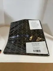 Biltmore Inspirations Table Runner Taupe, Dark Gray/Black Fleur-de-lis & Stripe