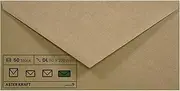Netuno 50 Kraft Paper Envelopes DIN Long 110 x 220 mm 100 g Aster Kraft Long Envelopes DL Without Window Retro Recycled Envelopes Natural Paper Vintage DL Envelopes Brown