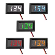 Waterproof Mini LED Digital Voltmeter Voltage Tester Gauge 4.5-30V 0.56" 3 Digit