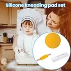 1 Set Dough Pad Non-stick Wide Application Kneading Pad with Rolling Pin Set