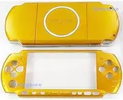 New Replacement PSP 3000 Console Full Housing Shell Cover with Button Screws Set -Yellow.