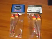 2 Packs Sheffield Crystal Clear Plastic Fishing Float Bobbers 9.0 Gram Orange