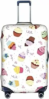 [pvinnk] Delicious Cupcakes Print Protective Luggage Cover Elastic Washable Suitcase Travel Gear Protector, White, X-Large