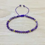Natural Amethyst Beads Healing Reiki Protection Friendship Women Girls Bracelet