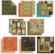 Graphic 45 Typography 12" Cardstock PICK Create Dream Imagine Inspire Create