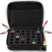 [Retoo] Carry Bag Nail Polish Storage Box 30 Bottles for Essential Oils Organiser Case Makeup Bag Cosmetic Bag Travel Portable Black Carry Handle, Black, Cosmetic Bag Make-up