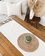 Beika Special Turkish Buldan Cloth Decorative Otantic Table Runner - Naturel Cream Table Runner - 53x16.5 inc