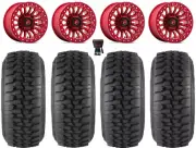 Fuel Rincon Bdlk 15" Wheels Red 30" Desert Series Tires Polaris Ranger XP 9/1K