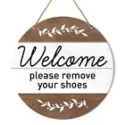 Welcome Sign Front Door Decor, Home Welcome Hanging Sign Decor Rustic Wall De...