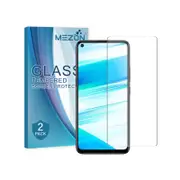 2 Pack MEZON OPPO A53s Clear Tempered Glass Screen Protectors