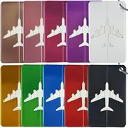 [DOULEIN] Luggage Tags, Pack of 10 Aluminium Luggage Tags, Suitcase Tags, Travel Accessories for Quick Finding of Travel Bags and Suitcases