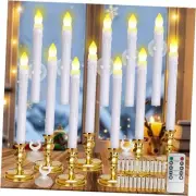 12 Pack Flameless LED Window Candles with Drip Texture,Removable Candle