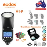 AU Godox V1-F 2.4G TTL HSS Camera Flash Speedlight + round head Accessories Kit