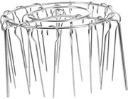 ASAKKURA 1 Set Stainless Steel Air Fryer Skewer Stand Vertical BBQ Kebab Rack for Even Cooking No Flip Design for Home Kitchen Grilling and Kabobs Height Versatile for Air Fryers and Ovens
