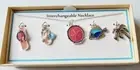 Bay Studio Interchangeable Necklace W 5 Pendants Mermaid Fish Flip Flop Palm