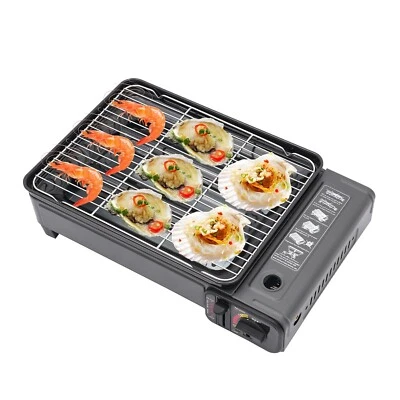 Gas Grill Portable Butane Stove, Portable BBQ Grill, Butane Gas Stove w/Grill...