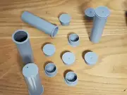 Pool Fence Deck Sleeves & Caps GRAY :: COMBO Pack :: GRAY Color :: UV Rated