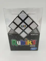 Rubiks Cube 3x3 Original Brain Teaser Puzzle Strategy w/Stand Hasbro RU01