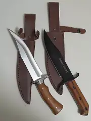 SET 2 Knives - 2 Bowie Knives with Leater Sheath