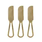 3pc Orson Gold 14cm Stainless Steel Spreader Knife Set Cutlery Slicer Knives