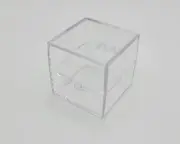 1x1x1 Clear Plastic Hinged Storage Box Cube - package of 5