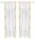 White Hand Crafted Grommet Top Sheer Sari Curtain Panel -Piece
