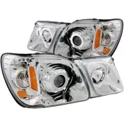 ANZO CCFL Halo Projector Headlights For 1998-07 Lexus LX470 Chrome/Clear 111169 (for: Lexus)