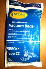 ORECK 8-PACK (for Type CC Vacuum) MICRO FILTRATION VACUUM BAGS New-in-Sealed-Bag