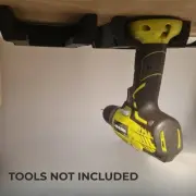Heavy Duty Tool Mount Compatible with Ryobi–Wall or Under-Shelf Holder–Twin Pack