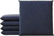 Ikehiko #1240890193708 Meisenban Zabuton, Made in Japan, Shiori Three-Layer Zabuton, Navy, Approx. 21.7 x 23.2 inches (55 x 59 cm), Set of 5, Sashiko Cover, Removable, Won't Hurt Your Butts, Stylish