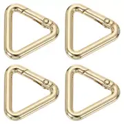 4Pcs Metal Triangle Ring Buckle, 3/4" Spring Snap Clip Hook Jump Rings, Gold