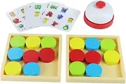1 Set Pushing Table Game Wooden Logical Training for Interactive Family Fun Smooth Edges for Portable Design for