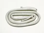 25 Foot Long Handset Receiver Curly Cord for Landline Phone - off white color