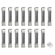 Metal Internal Flex Frames, 15Pcs 80mm Hinges Spring Clip Hook (Silver Black)