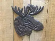 Cast Iron Moose Head Stepping Stone Yard Art (182-2002)