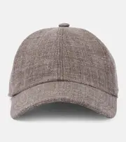 [The Row] The Row Caspian silk, linen, and wool baseball cap UK 6 5/8 grey