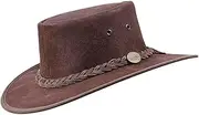 [Barmah] Squashy Kangaroo Leather Hat