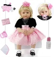 ZIYIUI 24 inch 60cm Reborn Dolls Girl Soft Silicone Vinyl Realistic Reborn Babies Handmade Newborn Baby Dolls Birthday Gifts Toddler Dolls for Ages 3+ Toys Gifts