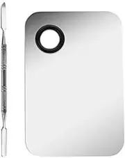Domoi Professional Makeup Palette Tray Mixed Make up Stainless Steel Liquid F...